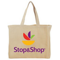 Natural 12 Oz. Cotton Canvas Grocery Bag - 1 Color (15"x18"x6")